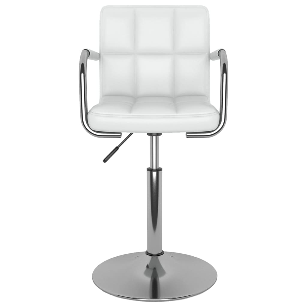 Bar Stool White Faux Leather