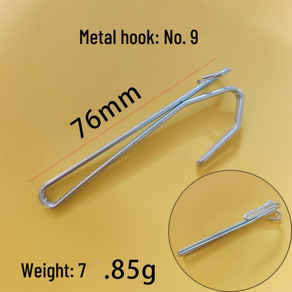 Adjustable Double-Prong Curtain Hooks - Metal & Plastic Serpentine Design