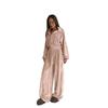 European and American Autumn and Winter Women's New Fashion Long-sleeved Jumpsuit Women's Casual Semi-open Elastic Waist Jumpsuit