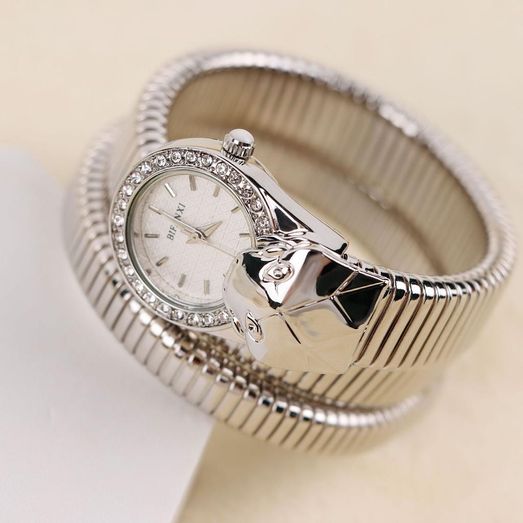 Women Quartz Watch Luxury Diamond Vintage Roman Numerals Gold Case Bangle Bracelet Orologio Watches Ladies Wristwatch