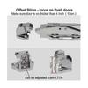 Cooler Door Latch Kit. Safety Freezer Door Latch Handle Set. With Adjustable Offset Strike And