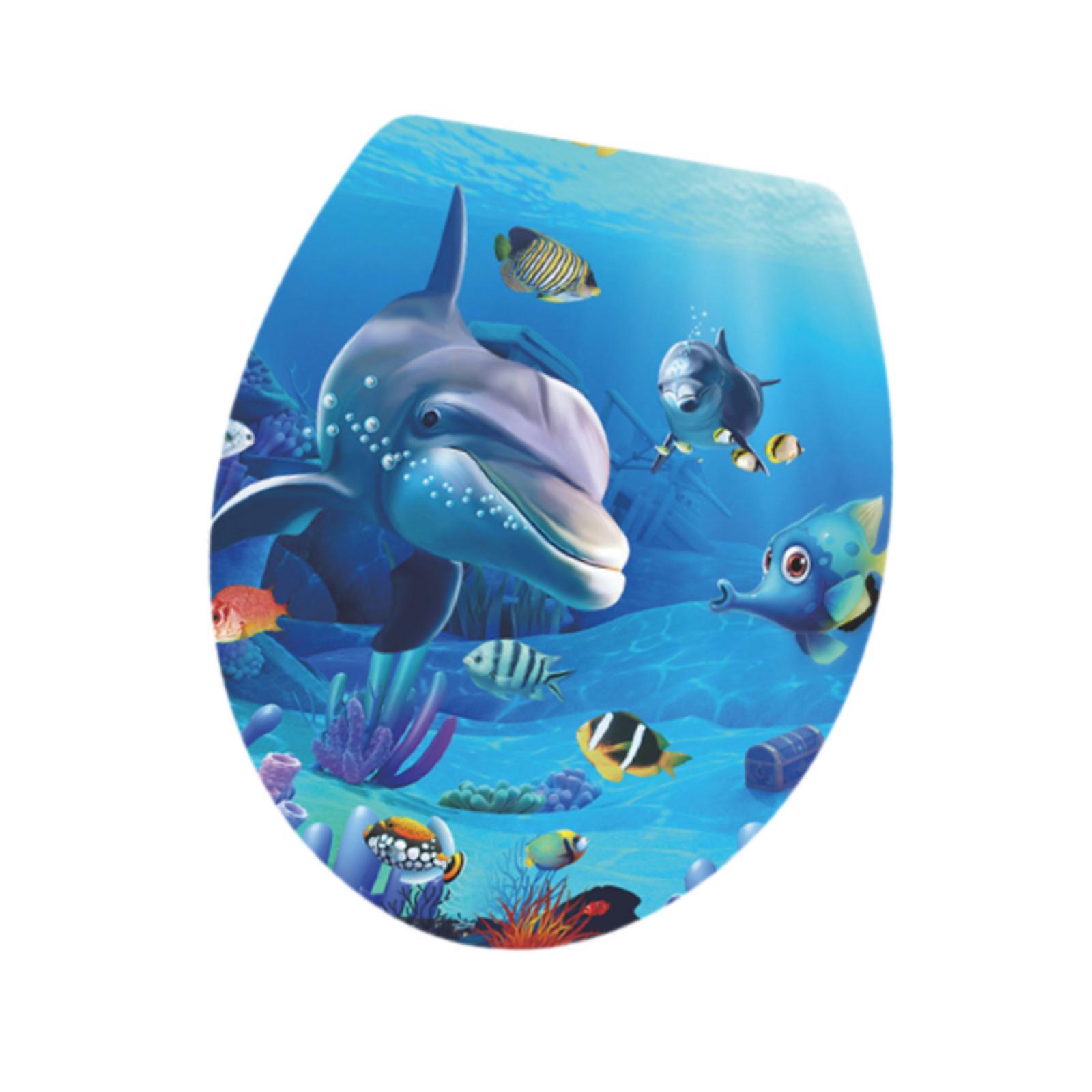 

Ванная комната туалет наклейка съемный декор комнаты 3D подводный мир настенные наклейки для мебели спальня детская комната ванная дверь