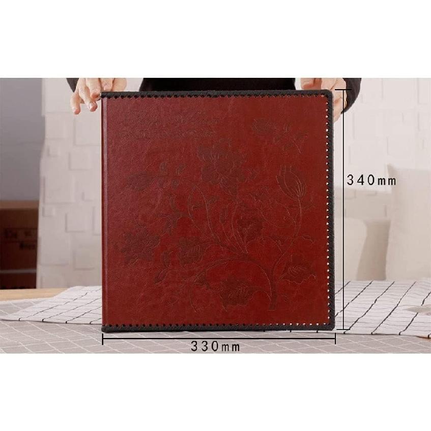 DIY Handmade Photo Album Paste Extra Large Capacity Picture Album with Vintage Leather Cover, Family,Wedding, Travel Photo Book