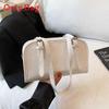 Pu-Kissen-Tasche für Damen mit Reißverschluss und innerem Handyfach für den lässigen täglichen Gebrauch