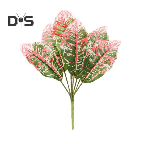 1 Branch Exquisite Workmanship Artificial Green Plant No Water Need Useful 9 Heads Fake Perilla Leaf Artificial Plant Decoration