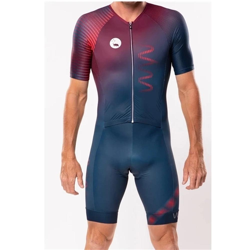 2026 Wyn Republic Tuta Triathlon Uomo Ciclismo Manica Corta Asciugatura Rapida Tuta Intera Trisuit skinsuit Attrezzatura Bicicletta Mono Ciclismo Uomo