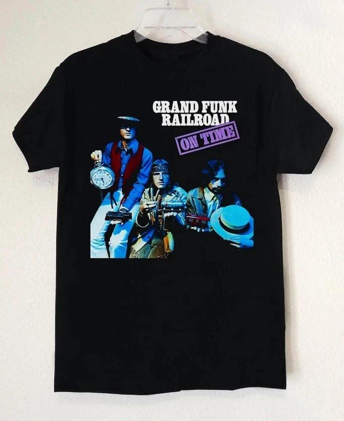 Grand Funk Railroad Band On Time  Cotton T Shirt FUll Size S-5XL Unisex T-Shirt L