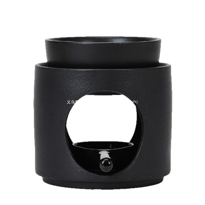 Black Ceramic Aroma & Essential Oil Candle Burner