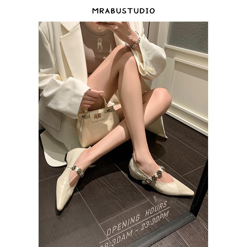Retro Xiaoxiangfeng Is Beautiful, with Skirts, Comfortable and Soft Leather, Not Tired, and the Inner Feet Increase In Height. Mary Jane Single Shoes