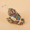 Brass Three-Legged Golden Toad Tea Pet - Home or Office Decorative Piece and Craft Ornament