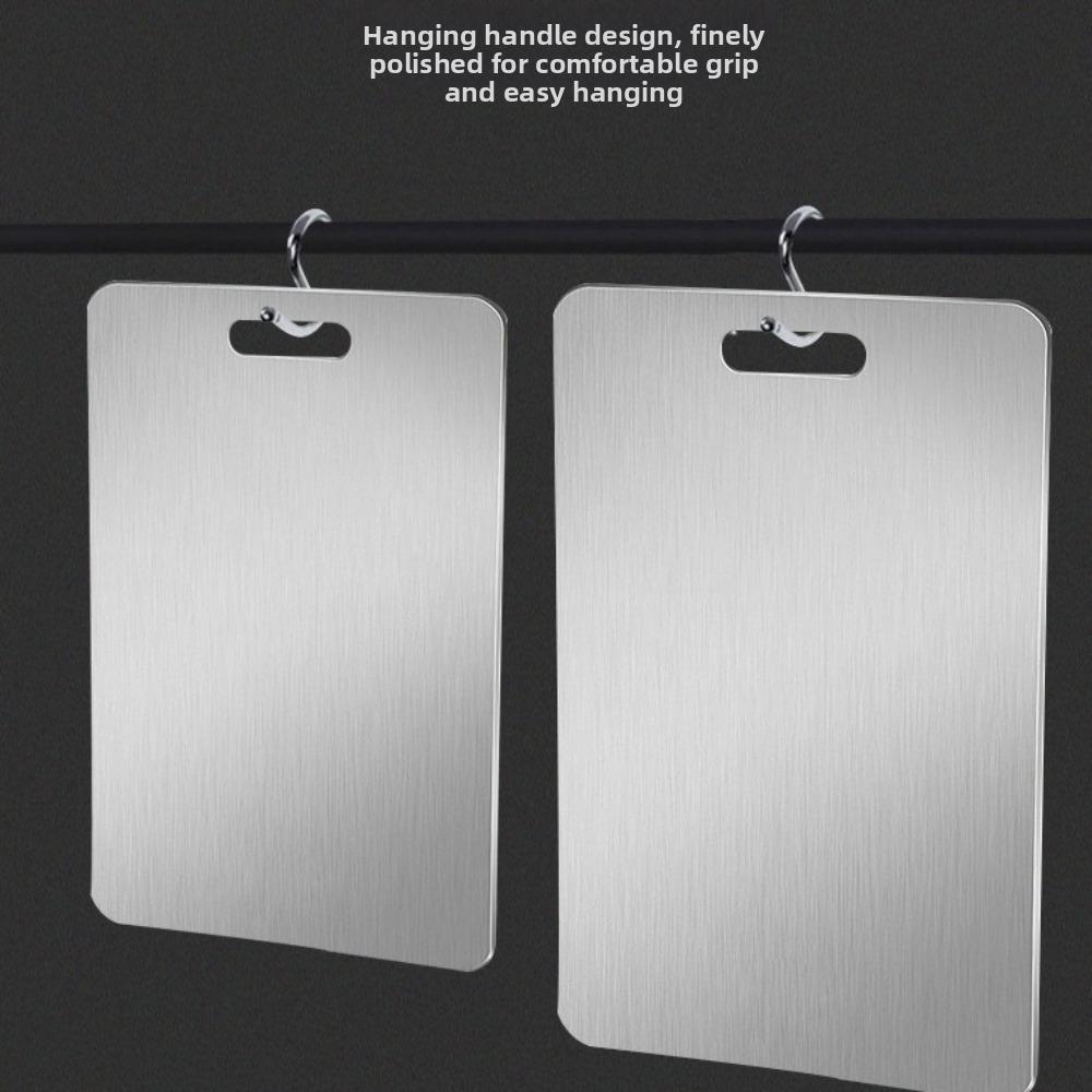 Double-Sided Stainless Steel Cutting Board Thickened Kneading Board Chopping Tray  Dough Kneading