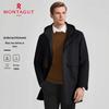 MONTAGUT Herren Gefütterte Kapuzenjacke im Business Casual Stil