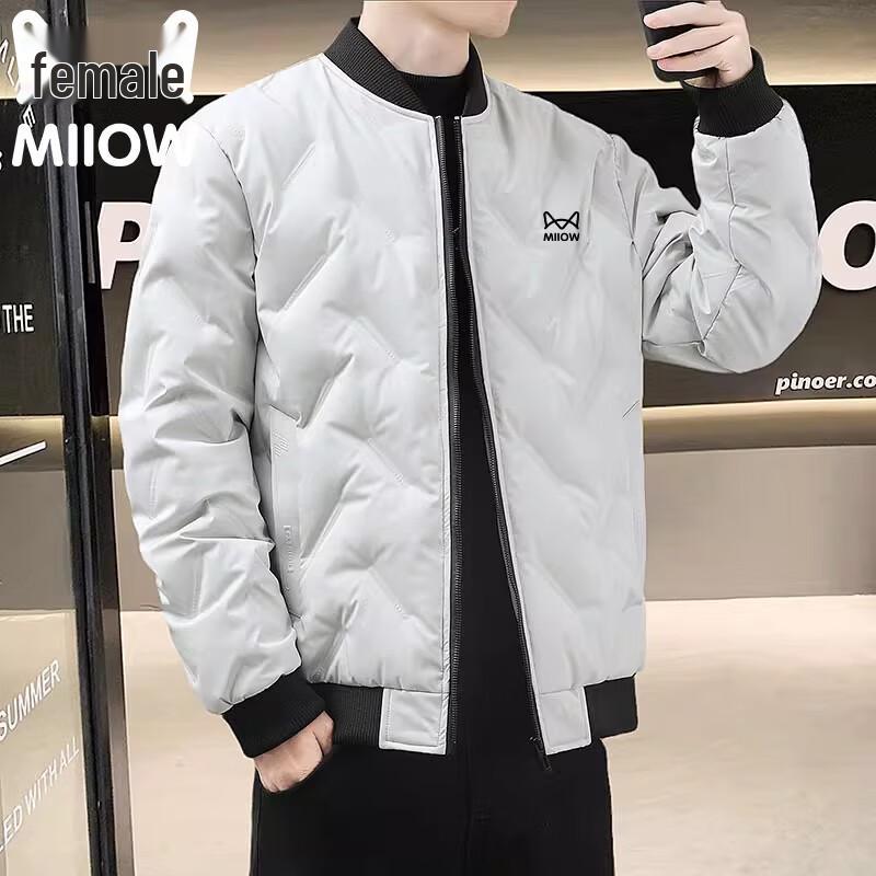 

MiiOW Men s Slim Fit Warm Baseball Jacket 5XL