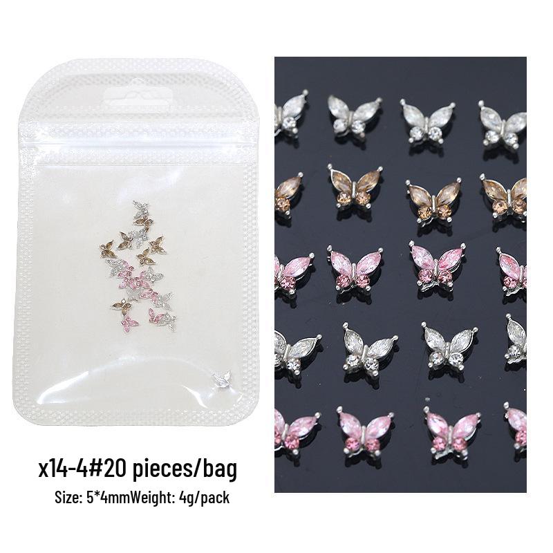 

Мини Металлические Украшения для Ногтей в Виде Бабочек - Роскошные Украшения для Ногтей с Бриллиантами Маркиза