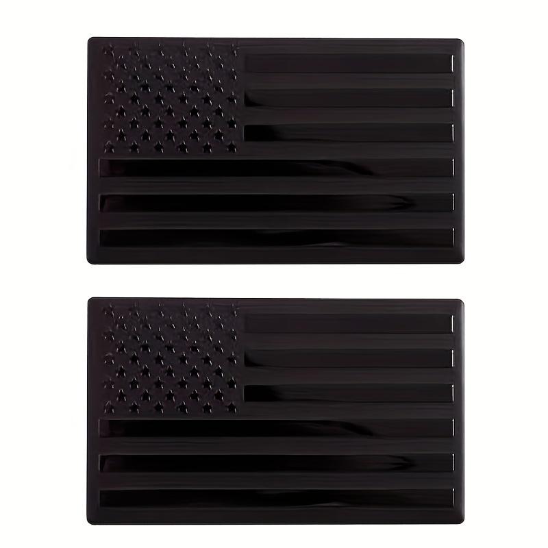 2pcs Black American Flag USA Sticker Decal for Car 3D US American Flag Emblem Decals for Trucks 5" X 3" for For Car Motorcycle