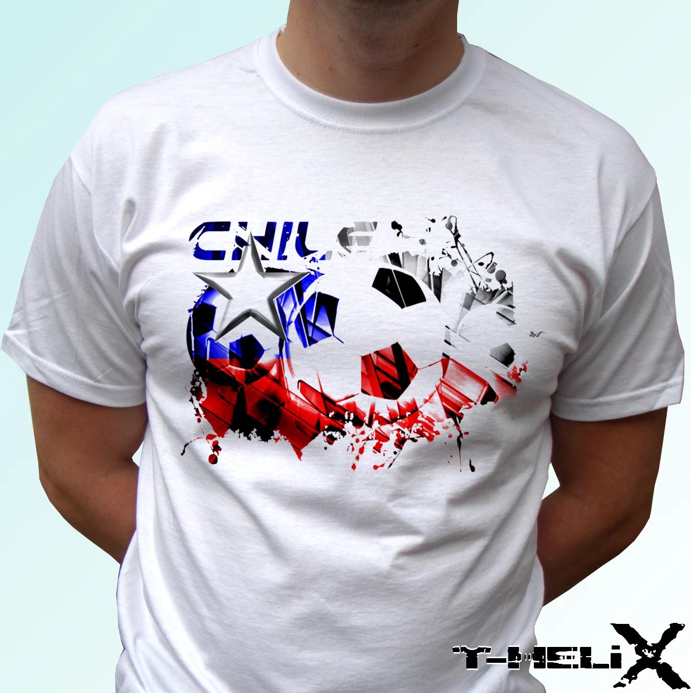 

Chile football flag - white kids boys T-Shirt top soccer tee - s s kids baby 120
