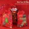 In-Stock New Year Gift Non-Woven Drawstring Bag: Luck, Wealth, & Prosperity Snack Storage