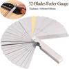 32-Piece Guitar String Action Gauge Height Measurement Tool Stainless Steel Feeler Gauge Blade Feeler Gauge