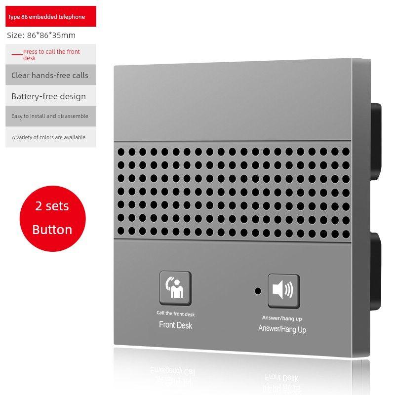 Type 86 Hotel Room Wall-Mounted Telephone Emergency Call Hands-Free Telephone Panel Hospital School Sos Pager