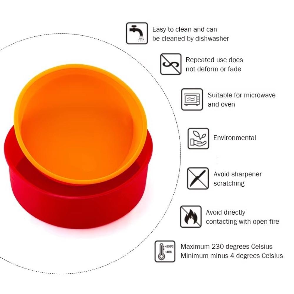 Portable Round Silicone Cake Mold 4 6 8 10 Inch Reusable Baking Mould Nonstick Nonstick Cake Pan Kitchen
