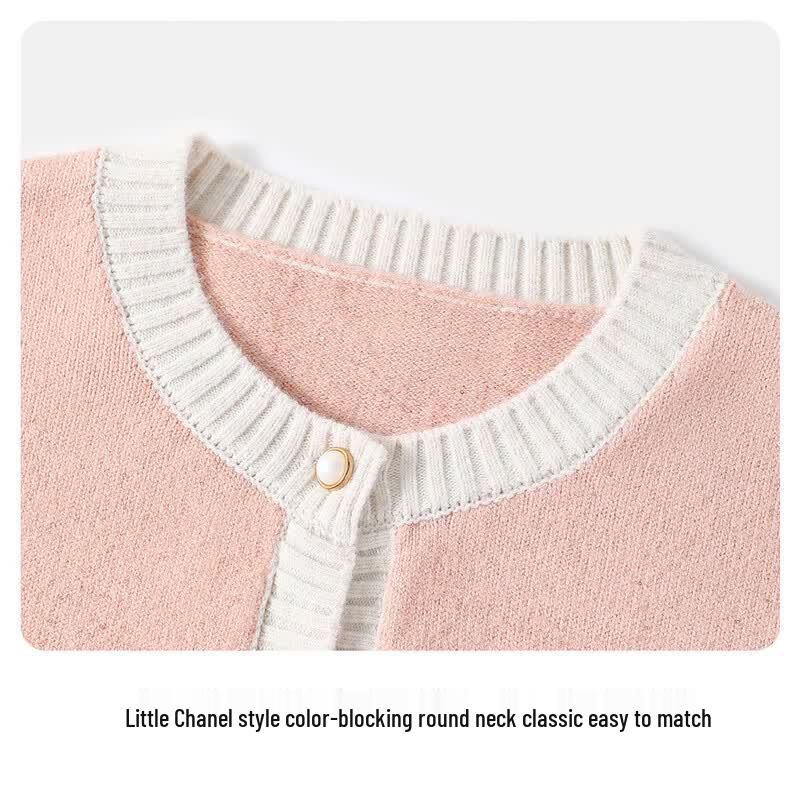 Navigare Girls' 'Old Money' Style Knit Cardigan