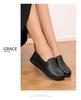 Comfortable Mom's Genuine Leather Flat Shoes - Soft Sole, Lightweight, Classic Design for Middle-Aged and Elderly Women