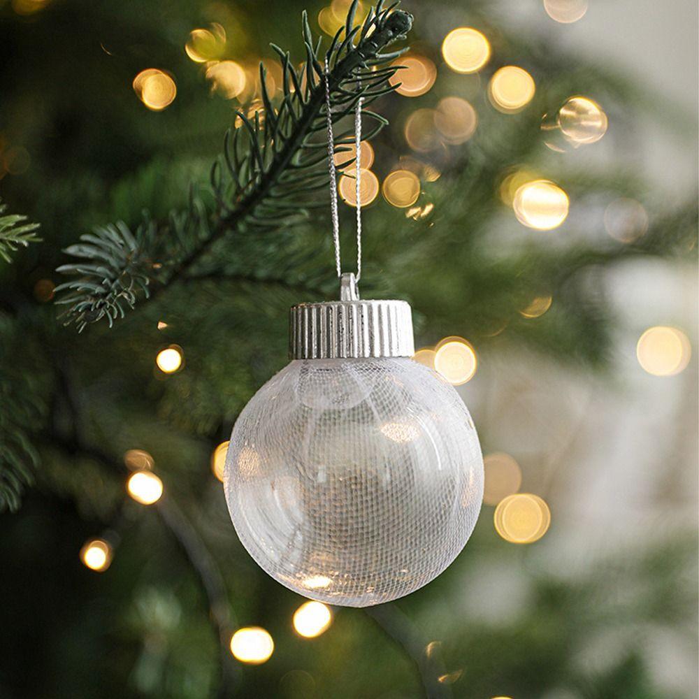 6cm/3.5cm Christmas Hanging Balls Plastic Christmas Tree Pendants  Hotel Office Decor