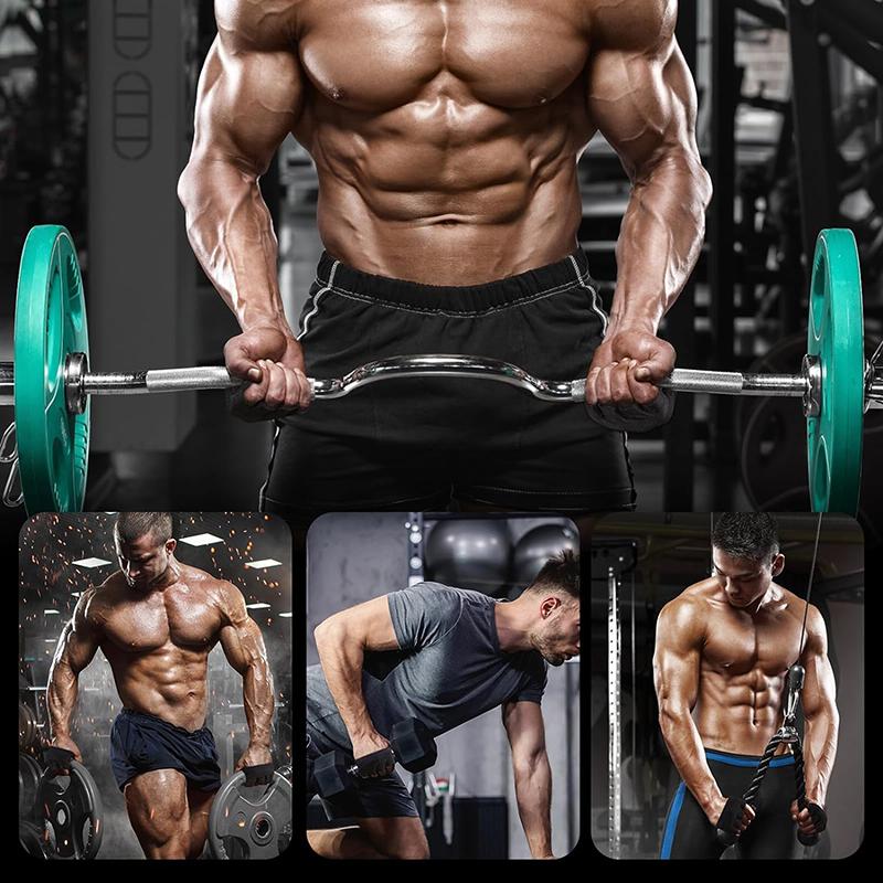 Guantes de Fitness, guantes antideslizantes de medio dedo con barra, guantes universales para levantamiento de pesas para hombres y mujeres, guantes deportivos anticallos con cuatro dedos