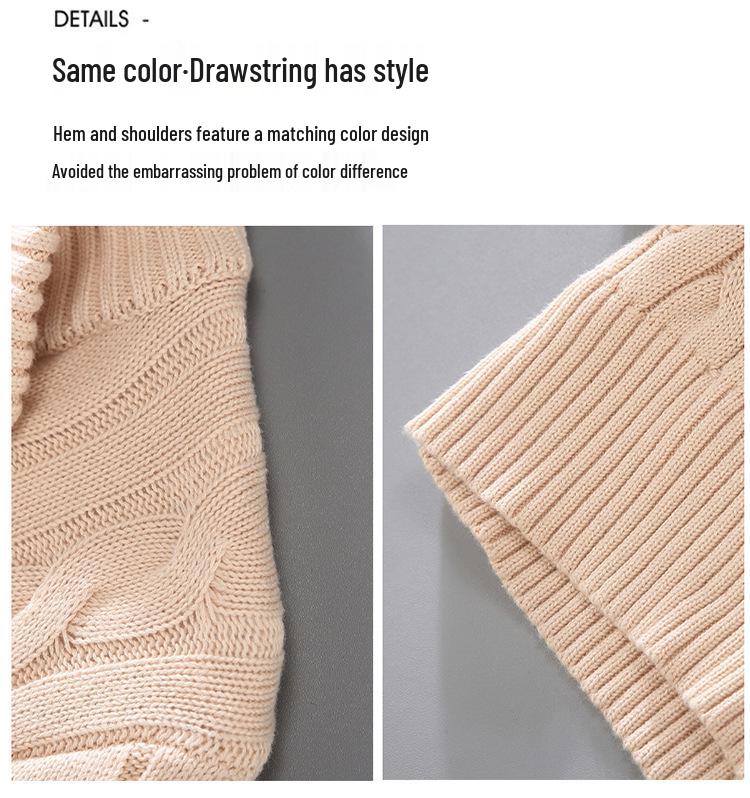 2025 Autumn/Winter Men's High Neck Thick Knit Zipper Cardigan Sweater