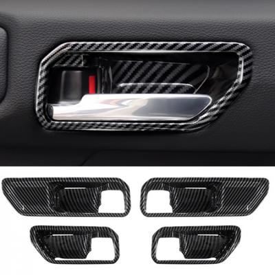 For Toyota Land Cruiser 2024-2026 Inner Door Handle Bowl Trim Carbon Fiber 4pc