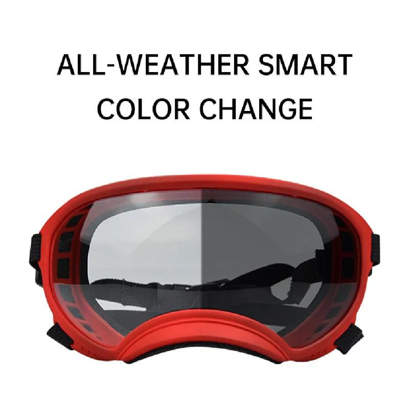 Color Changing Pet Glasses, Dog Goggles, Size Dog Sunglasses, Snow Glasses, UV Resistant Dog Sunglasses
