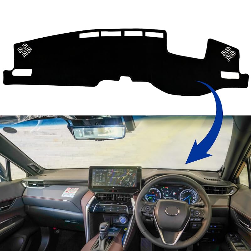 VADA Toyota Harrier 80 Series Dashboard Flame UV HUD Interior Accessories Mat, Retardant, Hand-Stitched, 99% Protection, Compatible, Anti-Reflective,