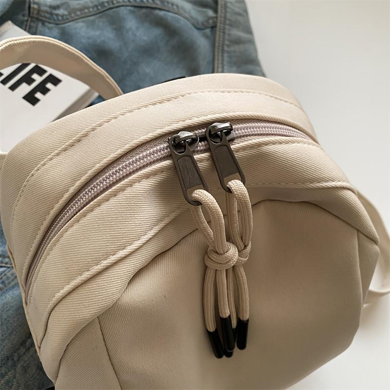 [Stylish Crossbody Bag] Stylish Nylon Women's Crossbody Bag - Solid Color, Casual Urban Design, Front Zipper Pocket