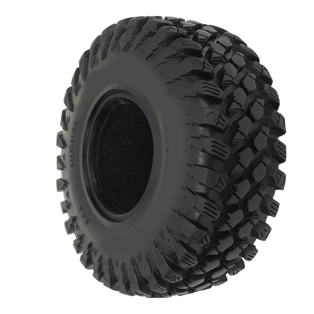 RC Tires 2.2inch 4Pcs RC Rubber Tyre Set Wheel Tires for 1:10 RC Crawler 130mm Diameter RC Accessories Black