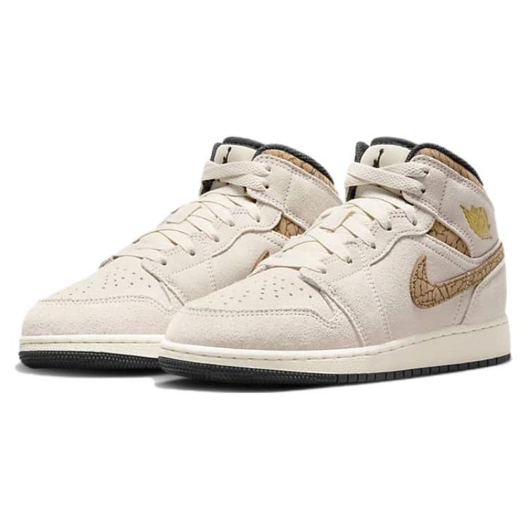 New Jordan 1 Mid SE Brown Elephant GS DZ5369-102