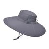 9252 summer sunscreen visor men's enlarged brim bucket hat outdoor mountaineering fishing breathable hat