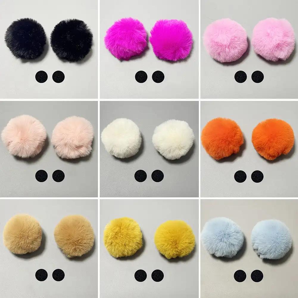 2 stk/par kreativ søt motorsykkelhjelm plysj katteører baller deco motocrosshjelm dekor klistremerke Tilbehør Cosplayer Styling