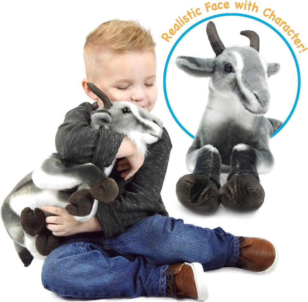 VIAHART Patrick the Pygmy Goat Plush Toy, Large (Approx. 18.5 inches), Fluffy and Extra-Large, Washable, Perfect as a Gift [Parallel Import]