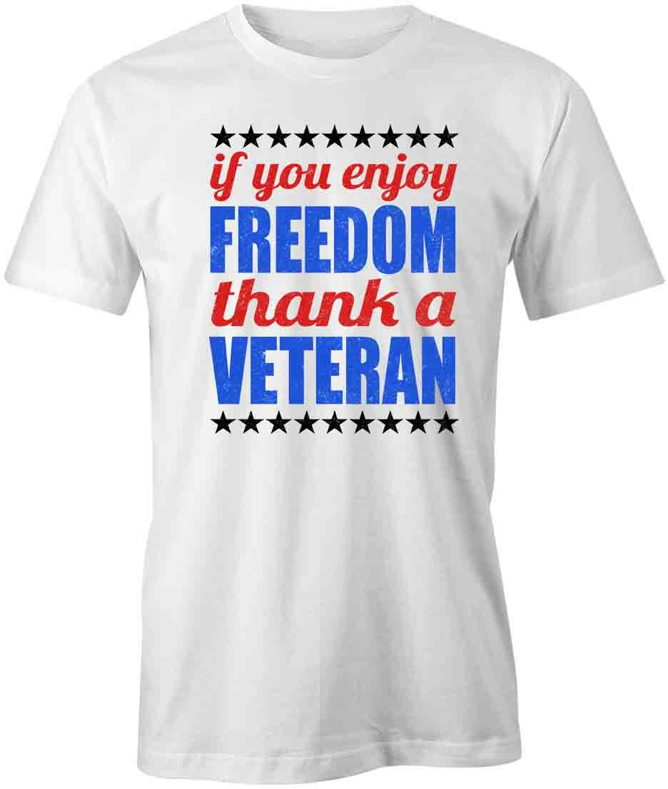 ENJOY FREEDOM TShirt Tee Short-Sleeved Cotton CLOTHING PATRIOTIC S1WCA230 S