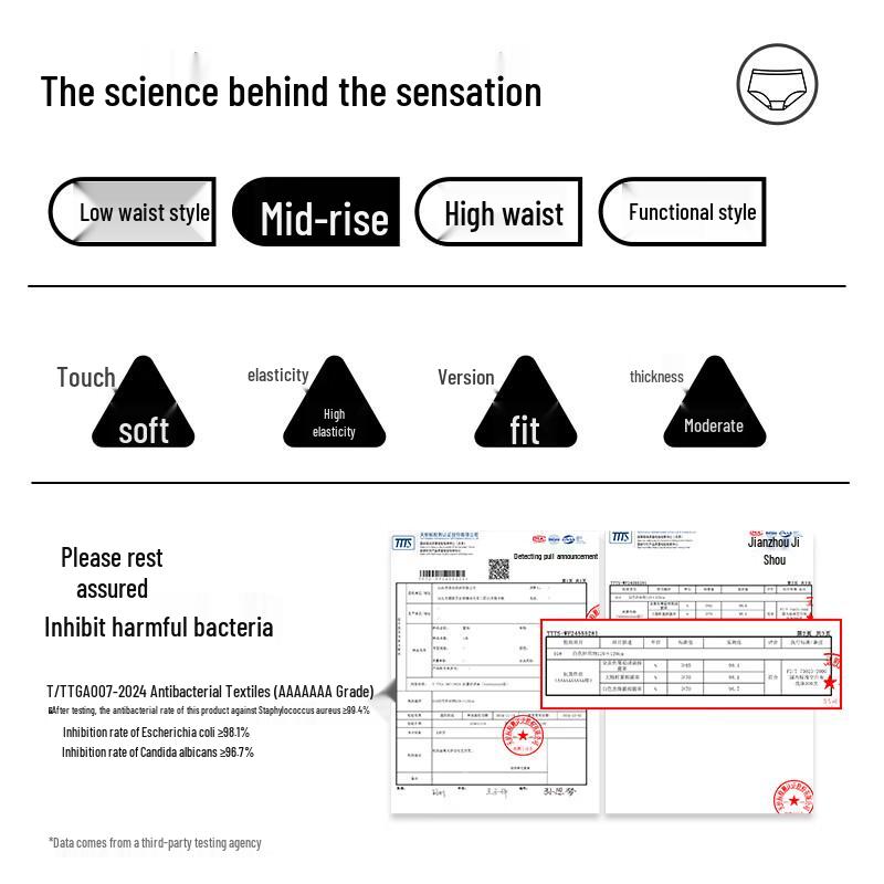 Maoren Women's Baby Cotton Antibacterial Lace Bow Underwear 4-Pack