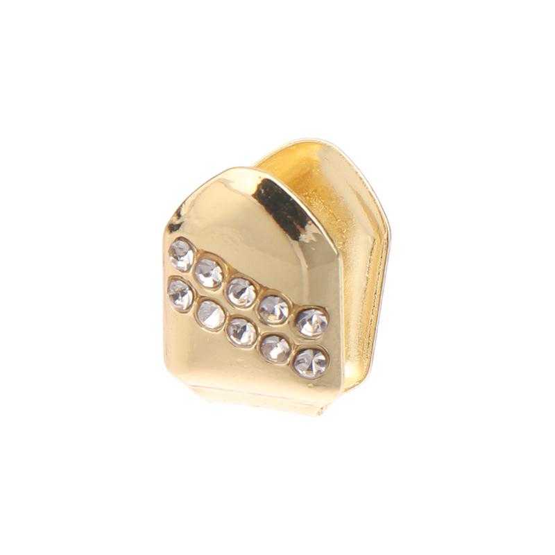 Hip Hop Pojedynczy Ząb Górny Dół Dental Grillz Modne Cyrkonia Sześcienna Nakładki Na Zęby Dla Kobiet Mężczyzn Biżuteria Dekoracji Zębów