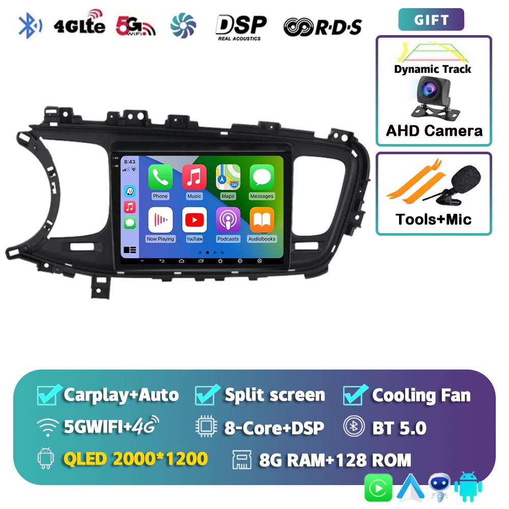 Android 14 Carplay Auto Car Radio For Kia K5 Optima 2011 2012 2013 2014 2015 4G Multimedia Video Player Navigation GPS Head Unit
