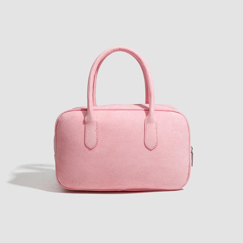 Pink Girl Heart Hand-held Boston Bag Women Work In Spring and Summer Commuting Miscellaneous Items Hand-held Pillow Bag