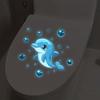 Glow-In-The-Dark Girl Dolphin Toilet Sticker Luminous Self-Adhesive Vinyl Wall Sticker Bathroom Wall Or Window Decoration
