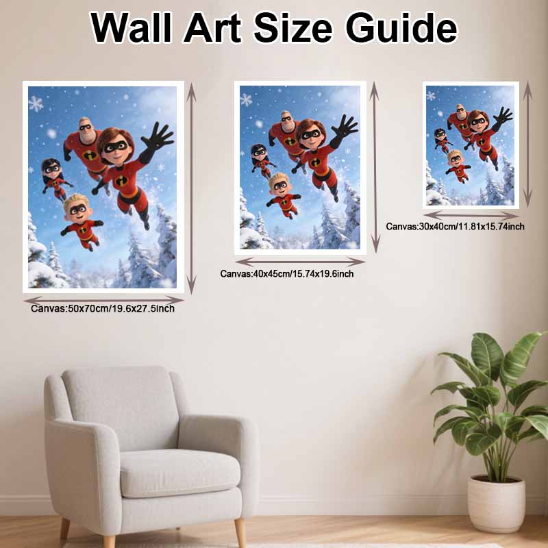 Disney Diamond Art Painting Kit 5D Diamond Incredibles Dot Art Gemstone Crystal Paint Diamond Home Wall Decor