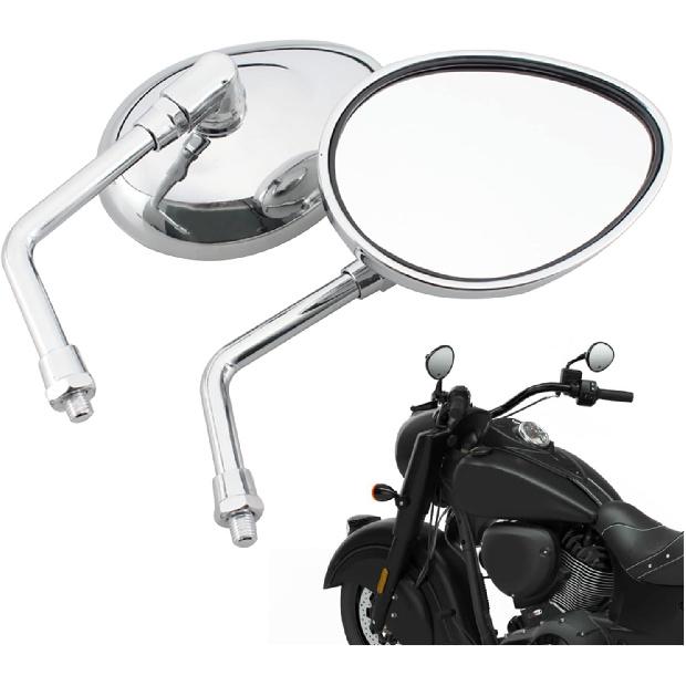 

Chrome Motorcycle Handlebar Mounting Rearview Side Mirrors Compatible With Indian Chief Chieftain Scout Roadmaster Models