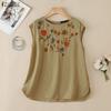 ZANZEA Women Casual Round Neck Floral Print Loose Sleeveless Tank Tops
