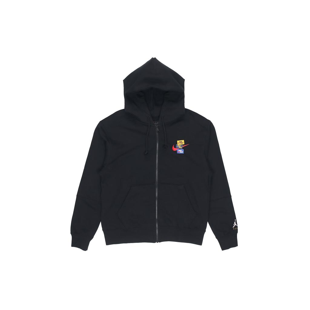 Air Jordan Logo Embroidered Hooded Sports Jacket Men Outerwear Black DH7727-010