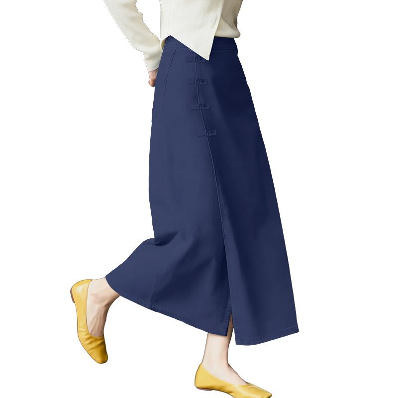 ZANZEA Women Elegant Casual Solid Color Summer Midi Skirts