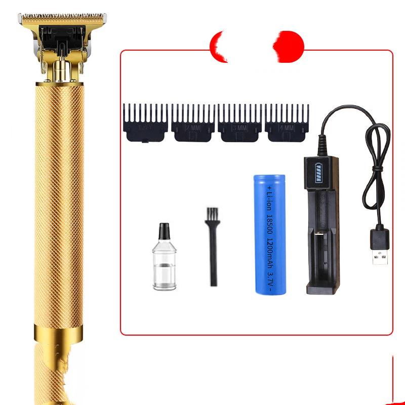 New Style Hair Clipper Razor Hair Carving Push White Electric Clipper Rechargeable Retro Oil Hair Clipper Electric Clipper